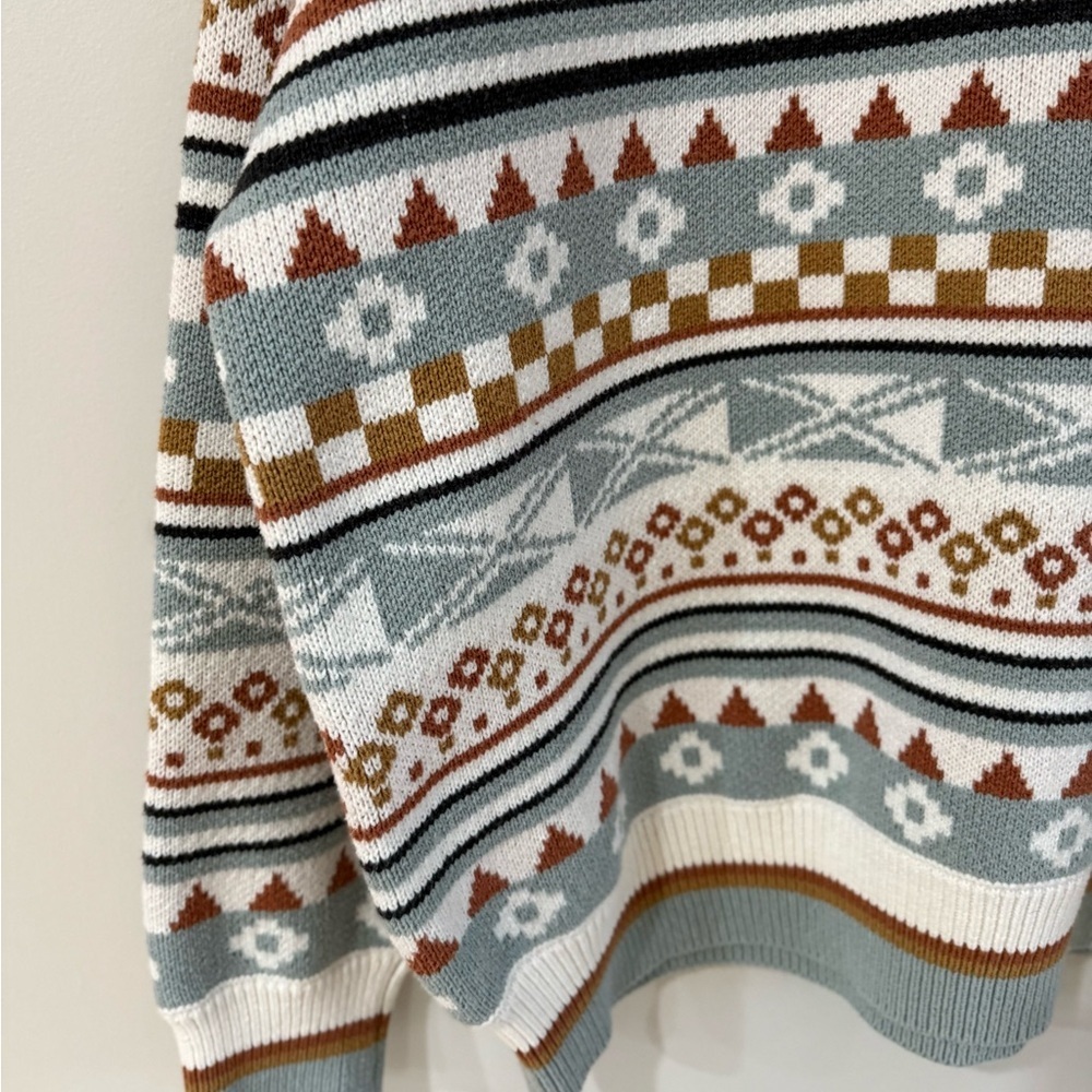 Moussy Fair Isle Crewneck Knitted Sweater Size F (One Size) - Picture 4 of 9